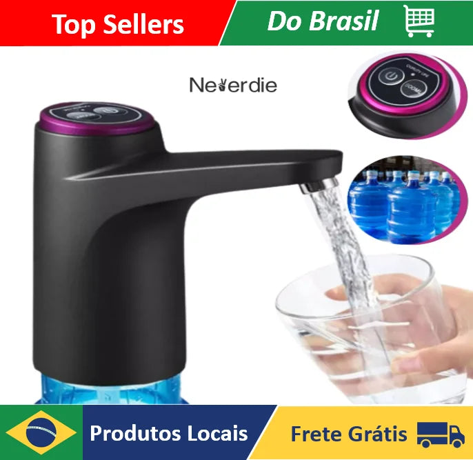 Electric Pump Bottle Gallon Water 20 Liters Premium USB Rechargeable Dispenser (2 Button)-Neverdie Store