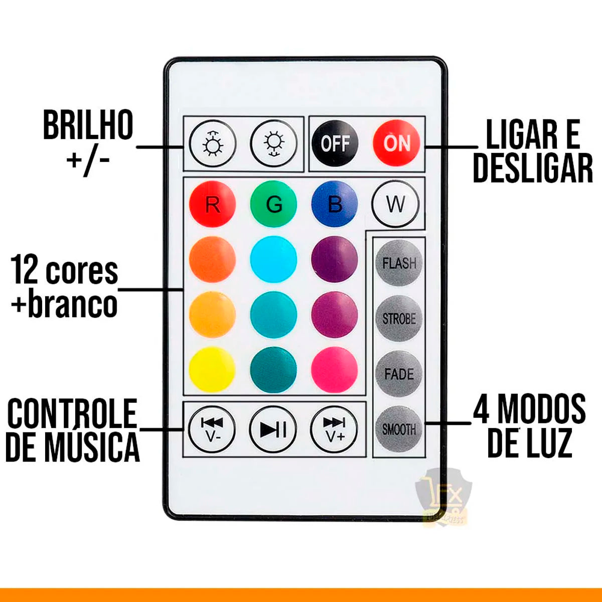 Caixa de Música LED RGB Bluetooth com Som para Festa e Música