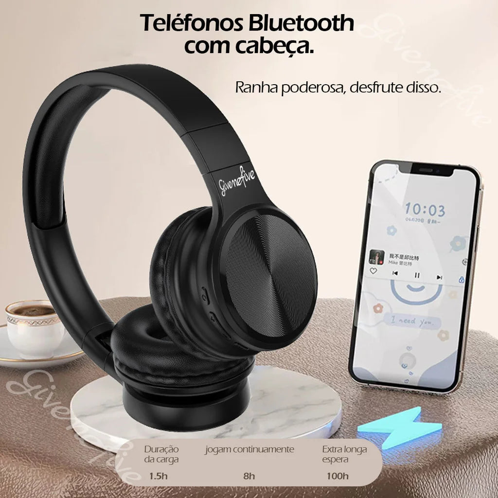 P201 Fone de ouvido sem fio com iluminação, redução de ruído, estéreo, fones de ouvido para computador, jogos, escritório,