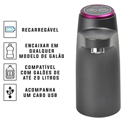 Electric Pump Bottle Gallon Water 20 Liters Premium USB Rechargeable Dispenser (2 Button)-Neverdie Store